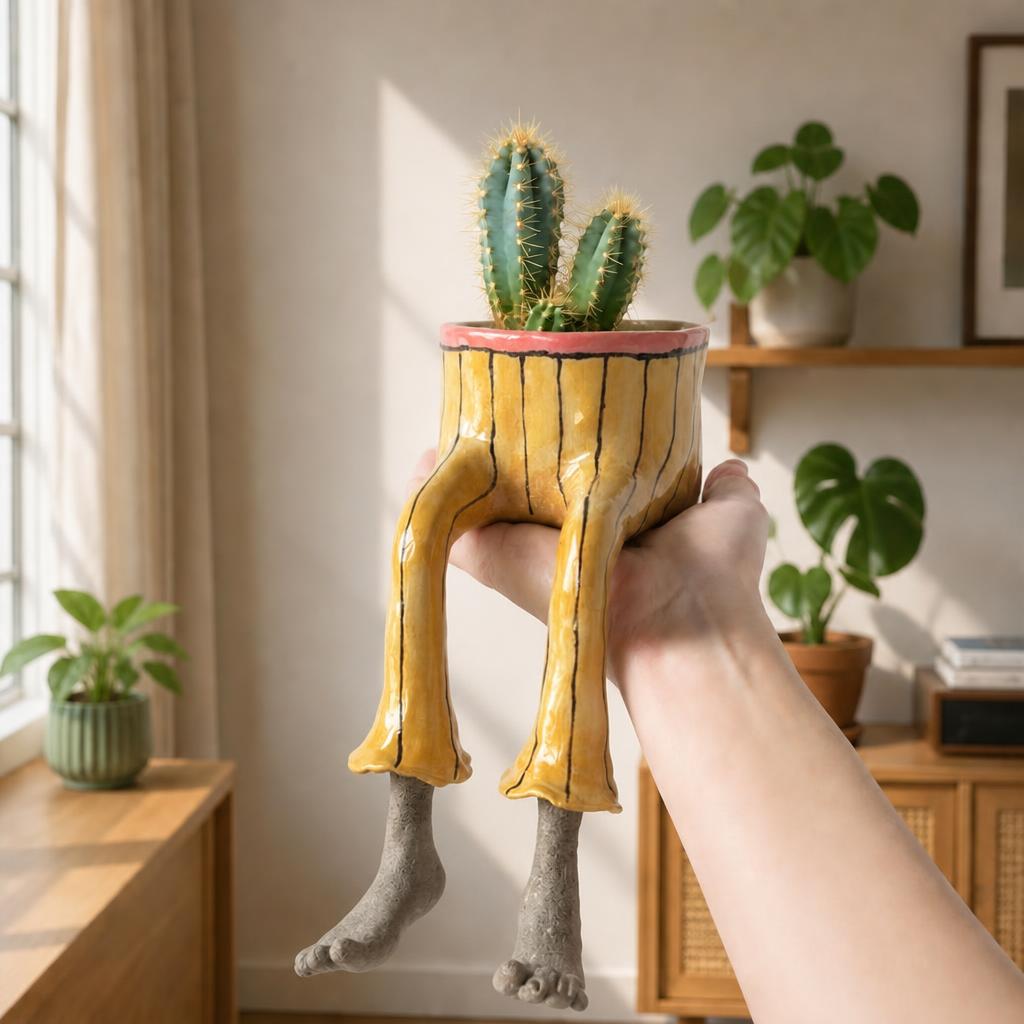 Funny Leg Pot Planter