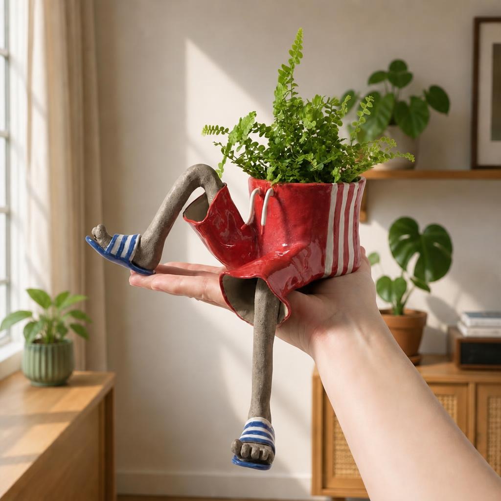 Funny Leg Pot Planter